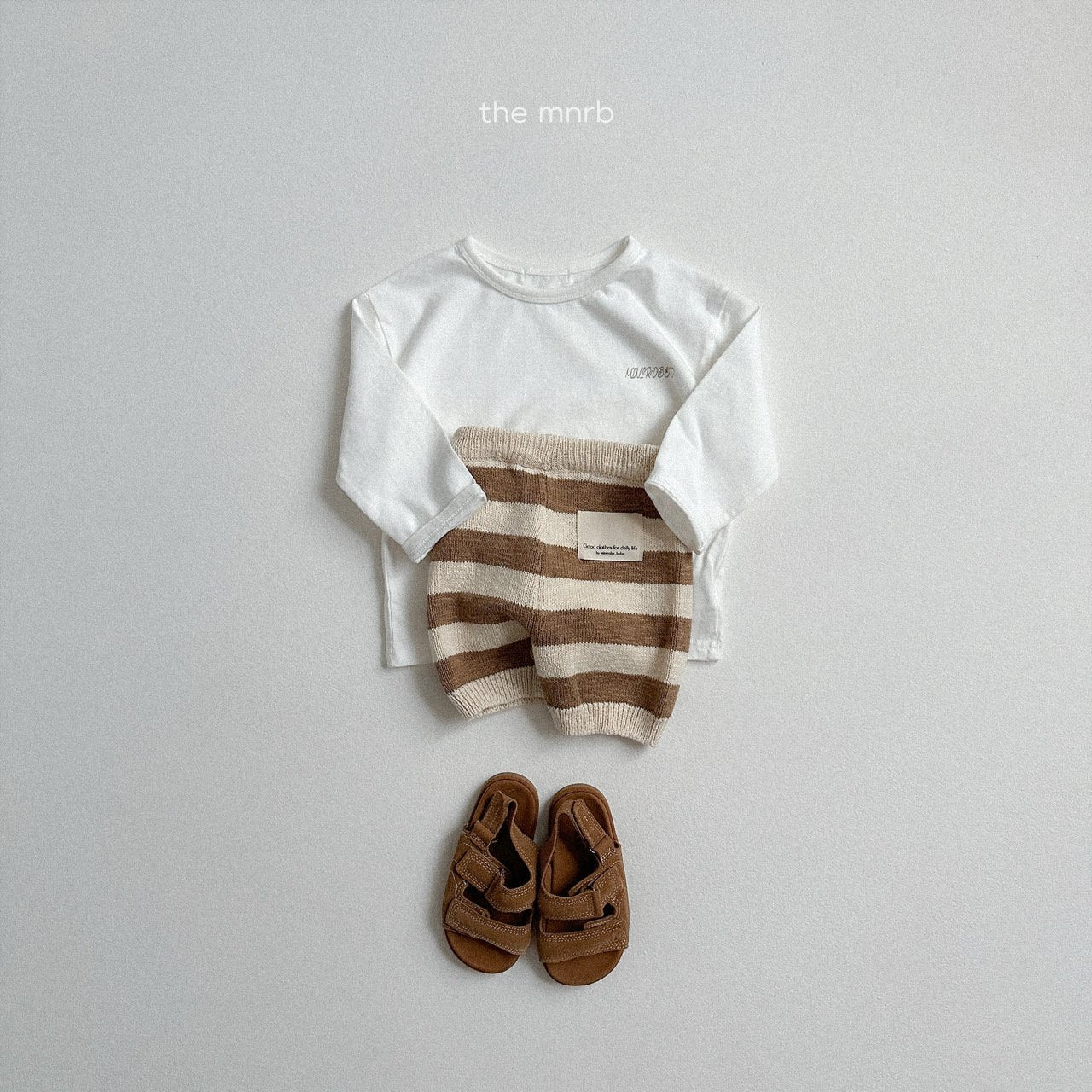 [minirobe] Striped knit pants