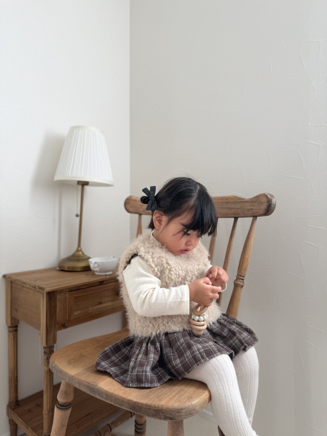 ［mimi market］Eyelet turtleneck tee