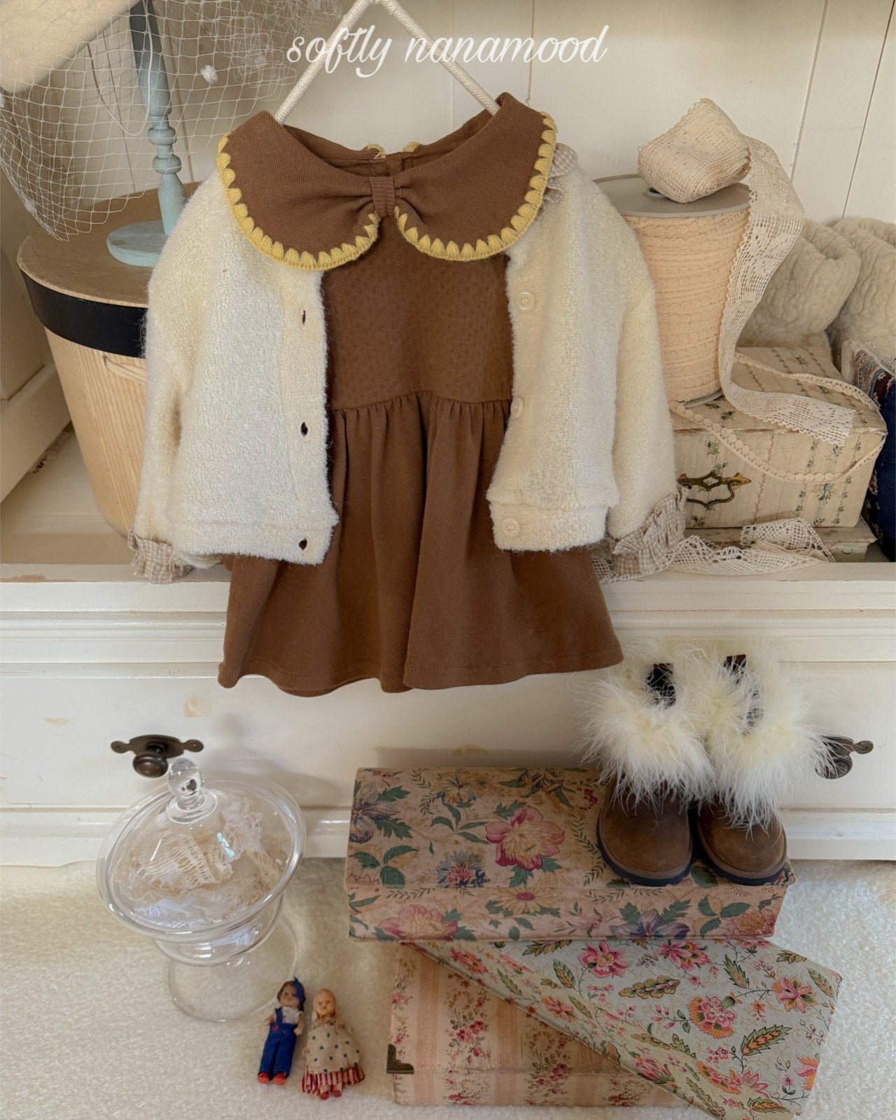 ［nanamood by BANANAJ］Rossy ribbon one-piece