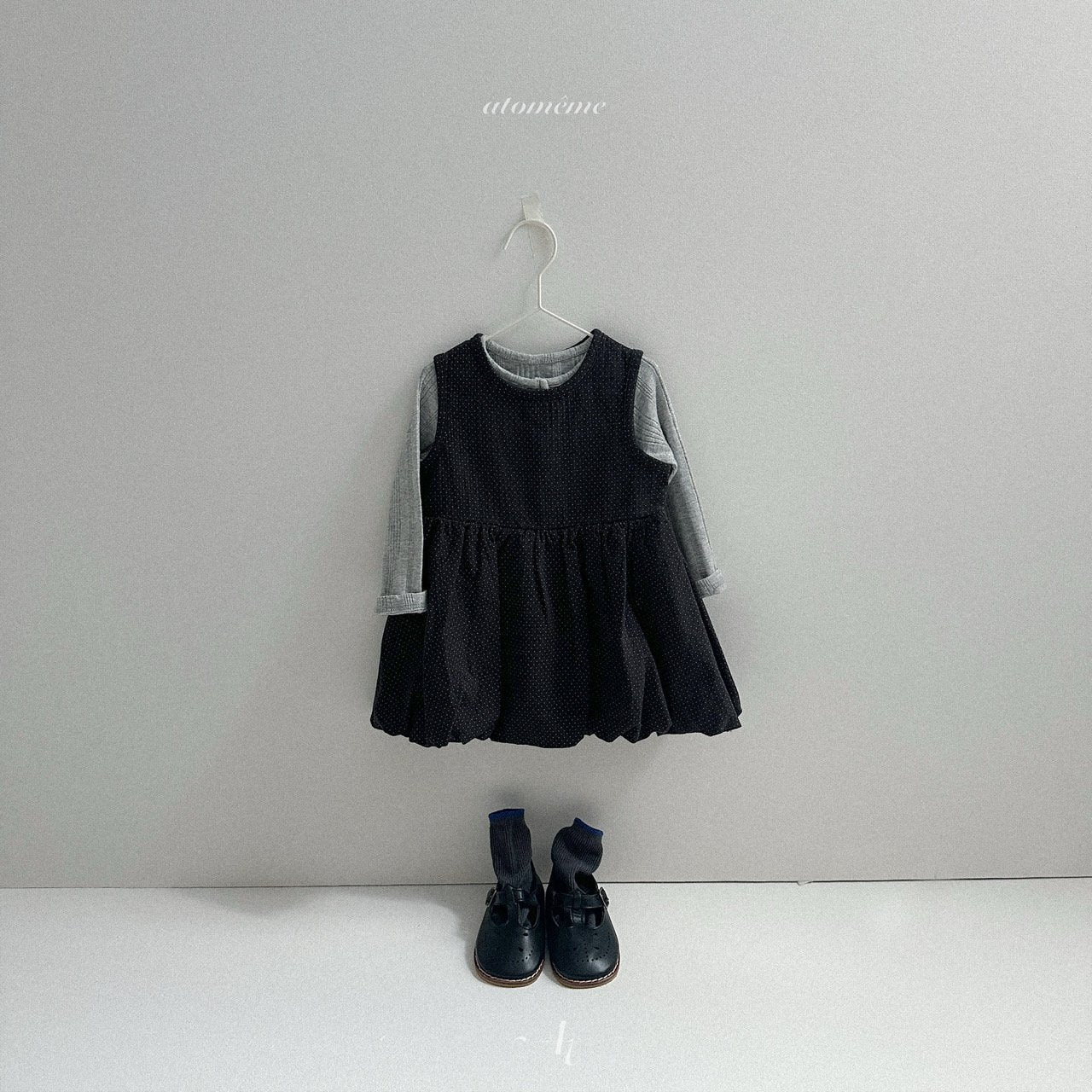 [atomeme] Creme ribbed tee