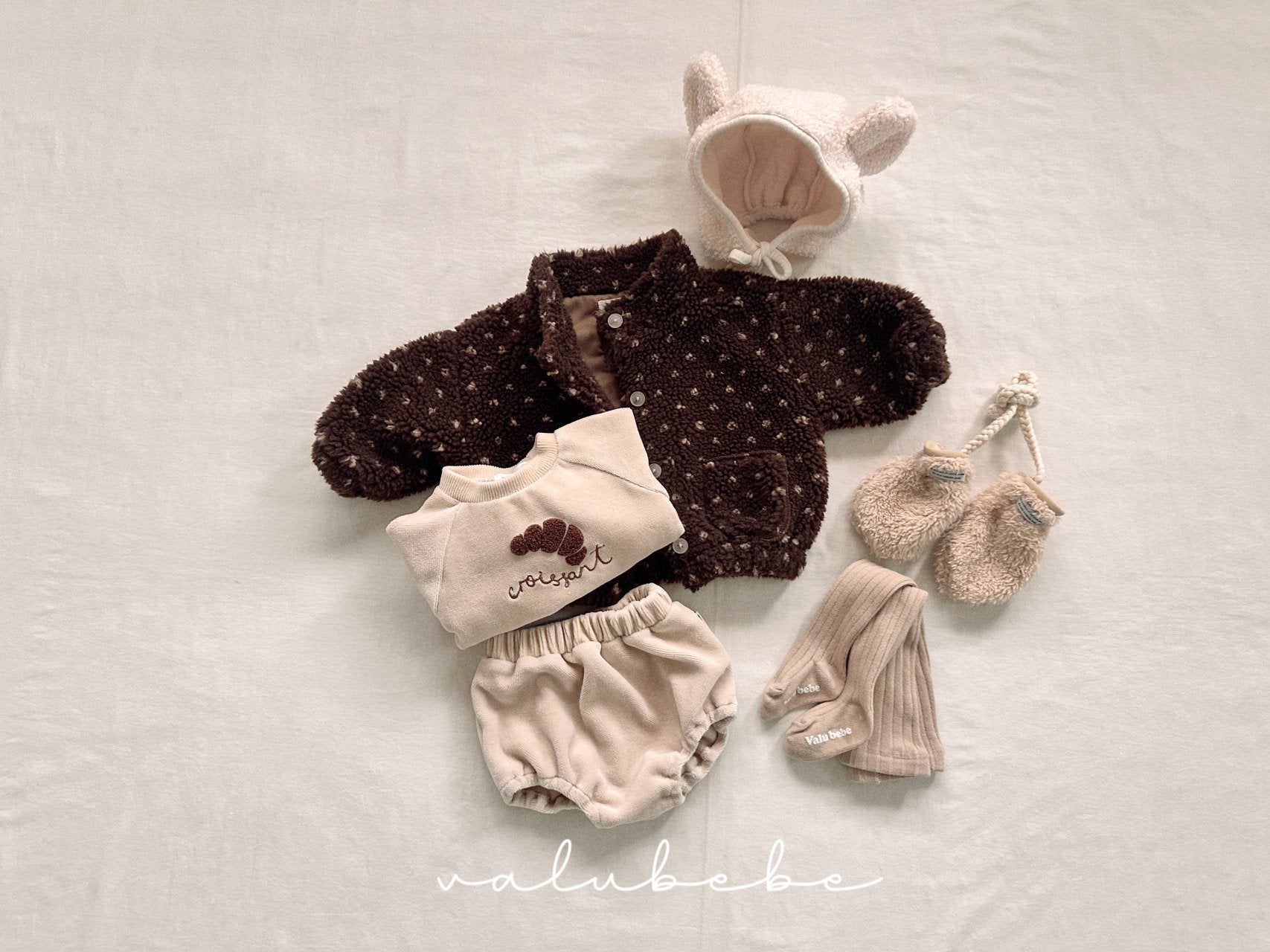 ［valubebe］Valu bear boa beanie (baby)