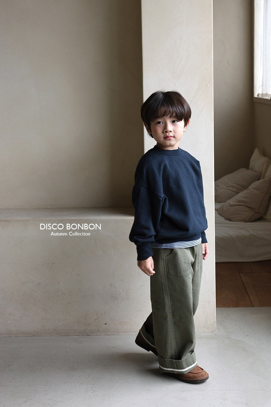 ［DISCO BONBON］Roll cotton pants