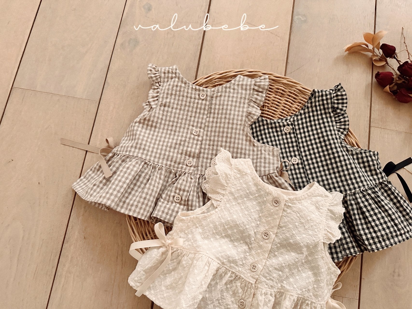 ［valubebe］Lena frill ribbon vest