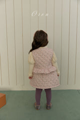 ［OREN］Rose padding vest & skirt set