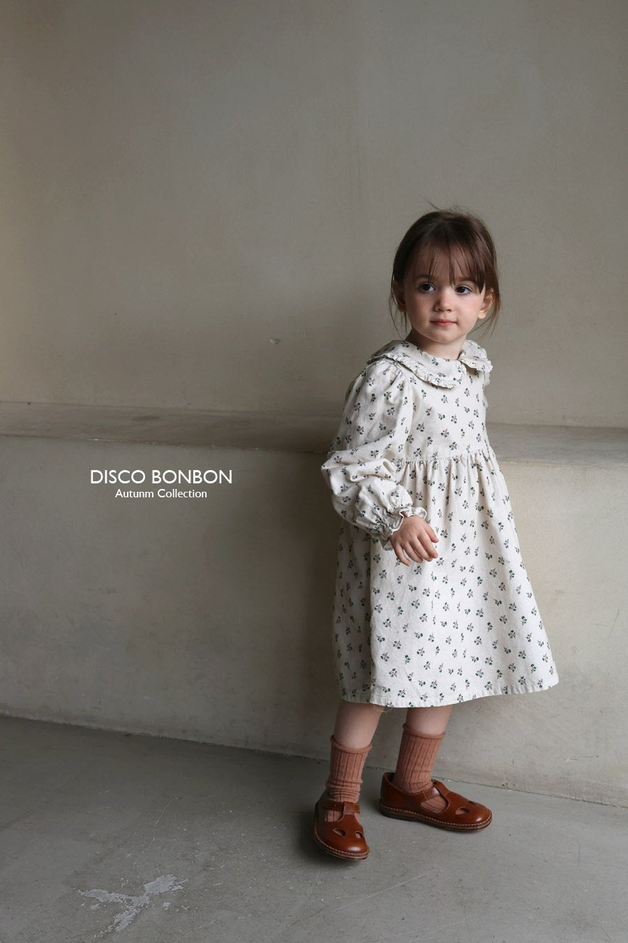 ［DISCO BONBON］Baba flower corduroy one-piece