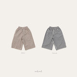 ［MELMEL］Striped wide pants