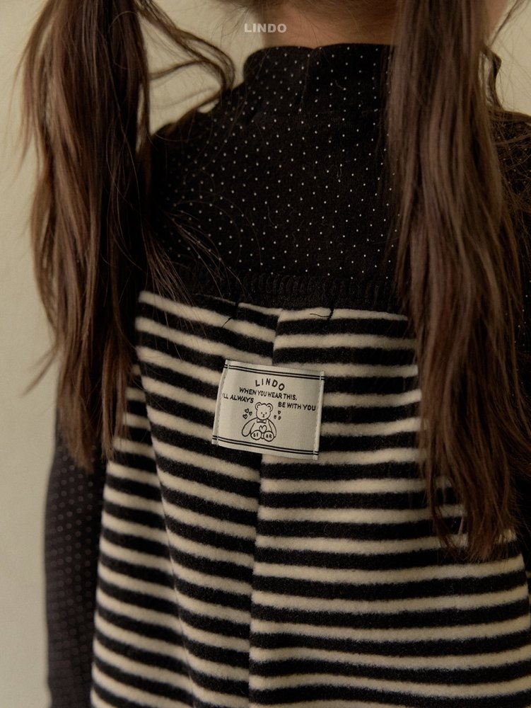 ［LINDO］Petit dot turtleneck tops