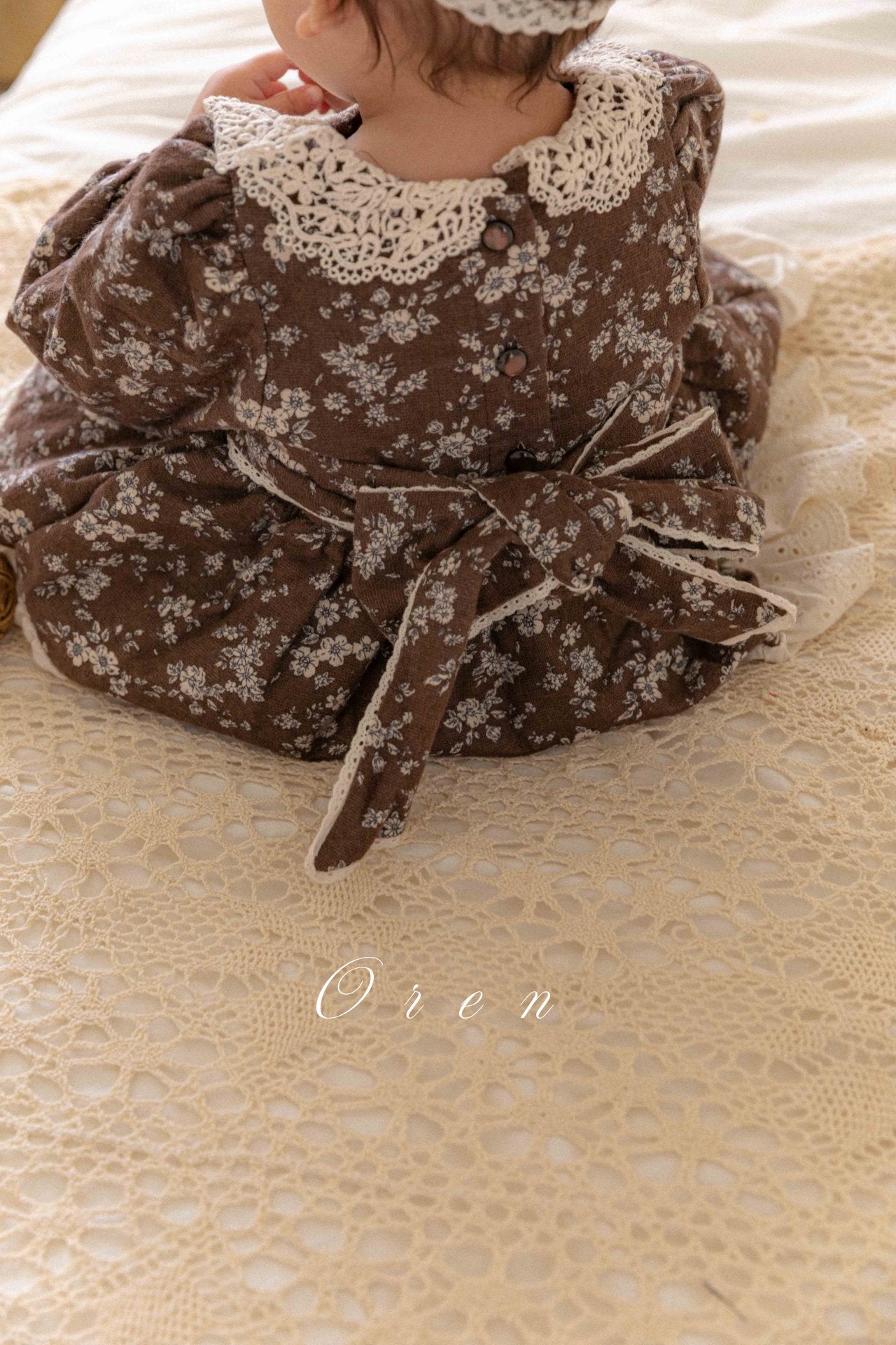 ［OREN］Selena flower padding suit