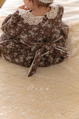 ［OREN］Selena flower padding suit