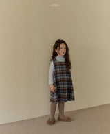 ［LINDO］Milk square one-piece (check)