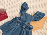 ［valubebe］Frill wing denim one-piece