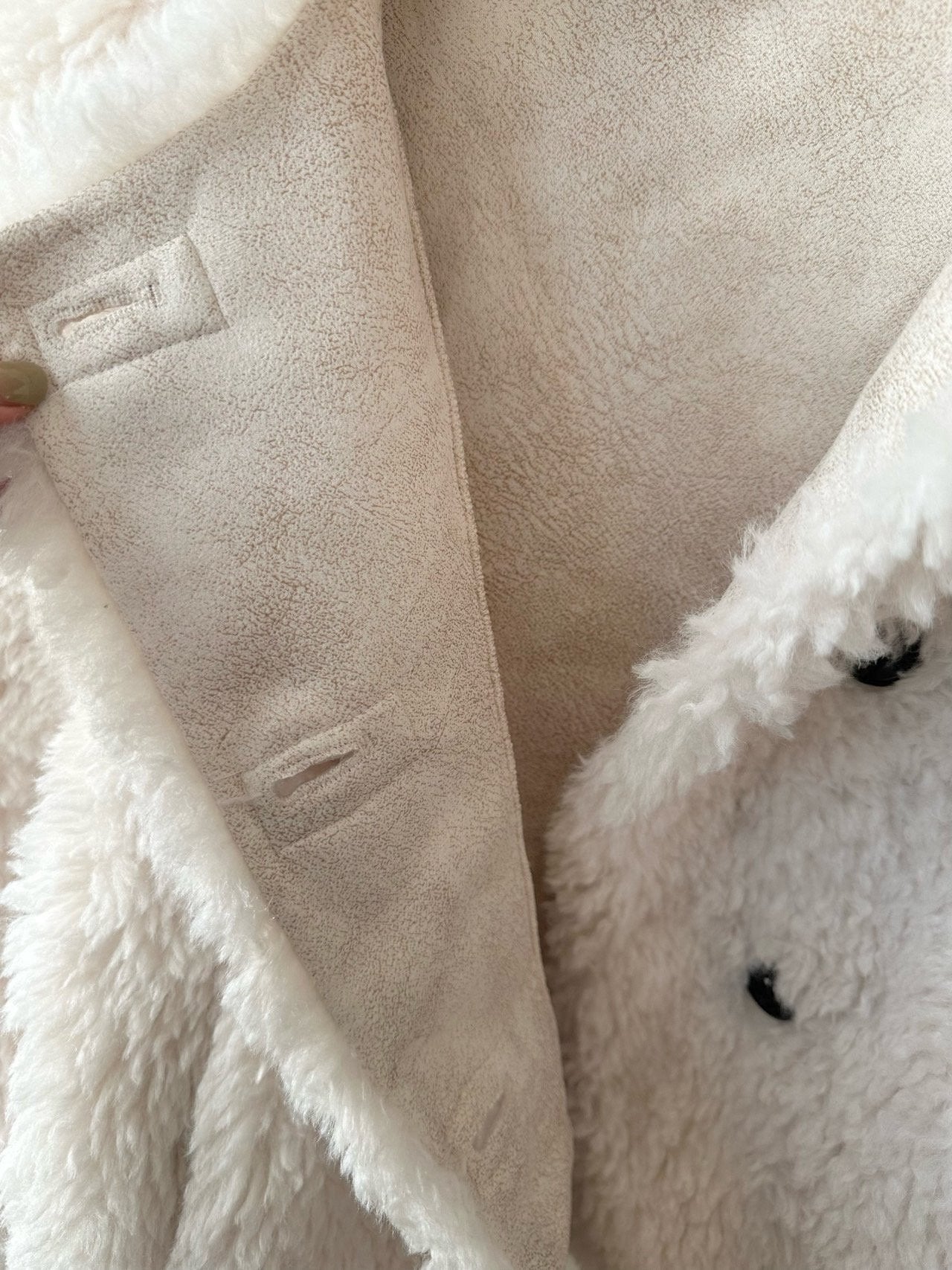 ［monbebe］Eco fur mouton jacket (adult)