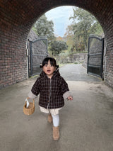 ［mimi market］Check boa jumper