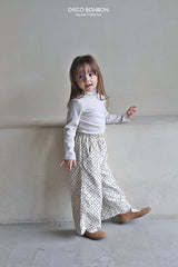 ［DISCO BONBON］Flower corduroy wide pants