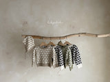 ［HIBYEBEBE］Jacquard knit set (tops & bonnet)