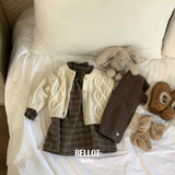 ［BELLOT］Peach check one-piece (baby)