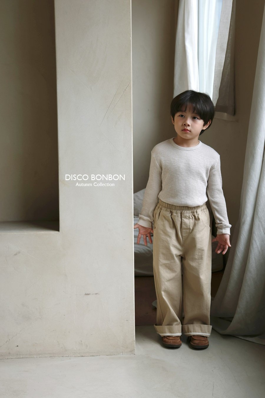 ［DISCO BONBON］Roll cotton pants
