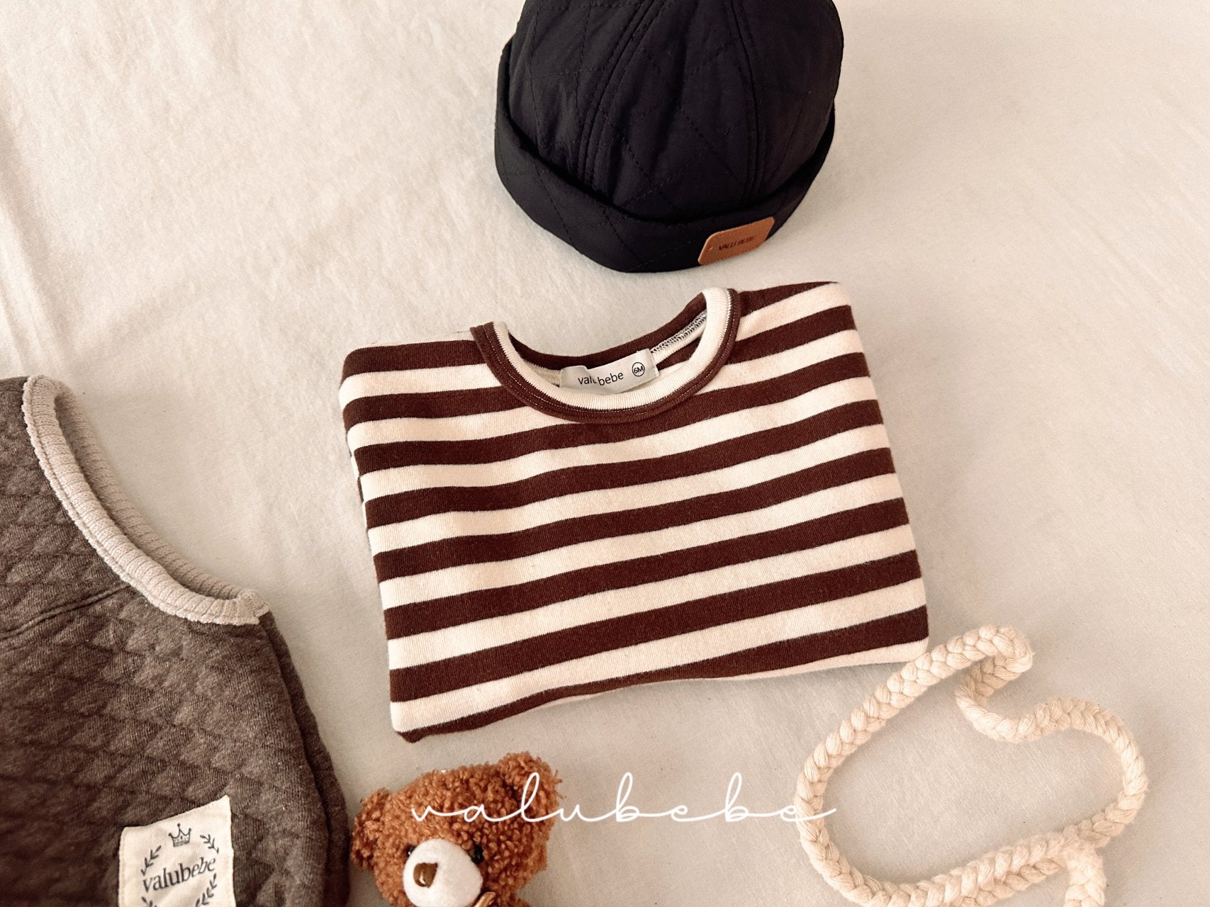 ［valubebe］Soft stripe tops (baby & kids)