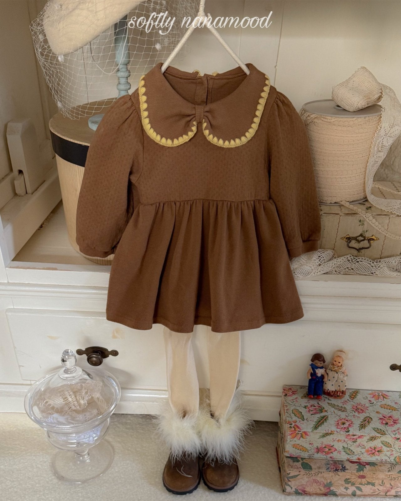 ［nanamood by BANANAJ］Rossy ribbon one-piece