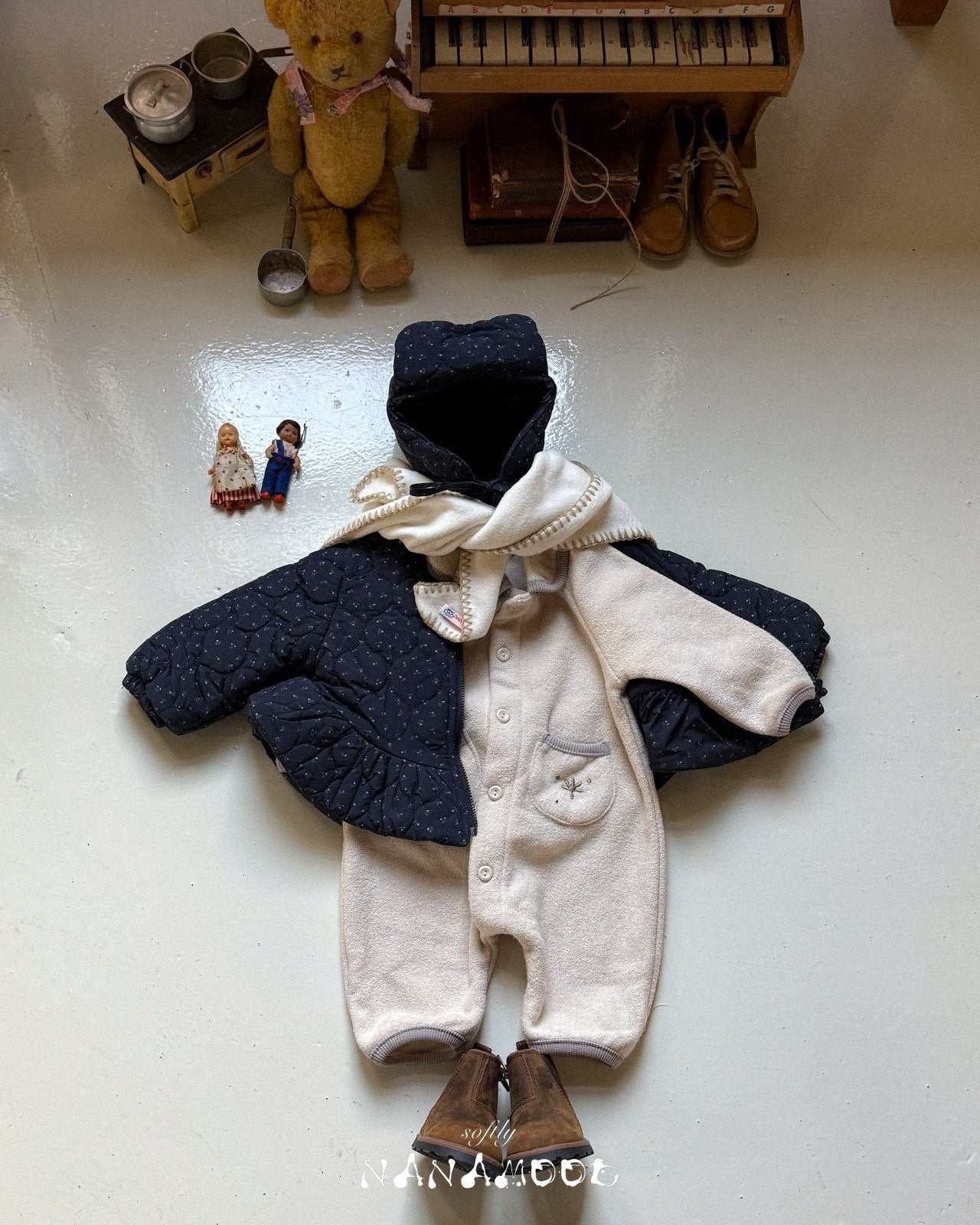 ［nanamood by BANANAJ］Curled padding jacket