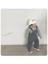 ［nunubiel］Corduroy suspender pants