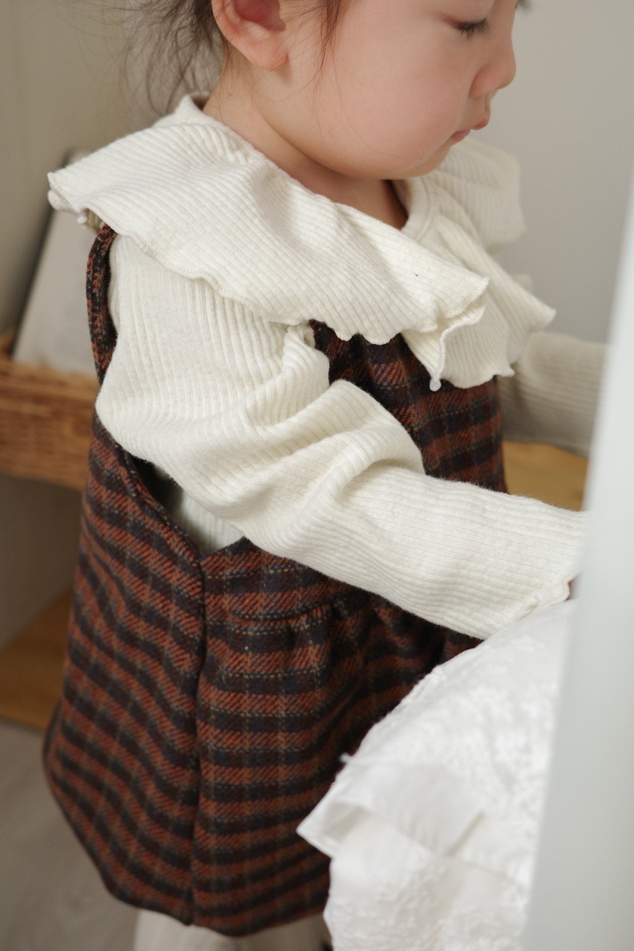 ［mimi market］Cream collar tops