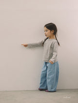 ［MELMEL］Loose fit denim pants