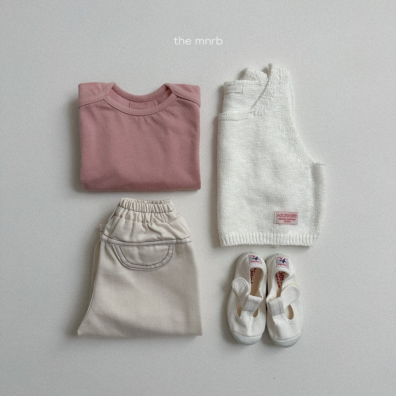 [minirobe] Square-neck knit vest