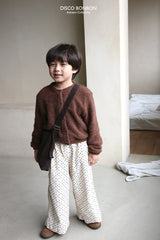 ［DISCO BONBON］Flower corduroy wide pants