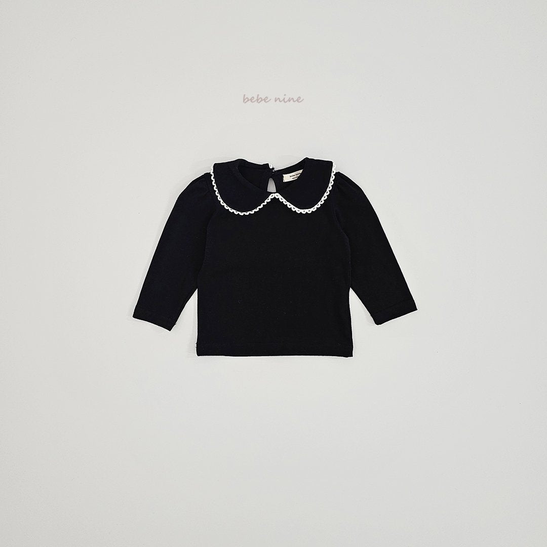［bebenine］Lace Round Collar Tee