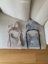 ［bebe holic］Marin stripe rompers set