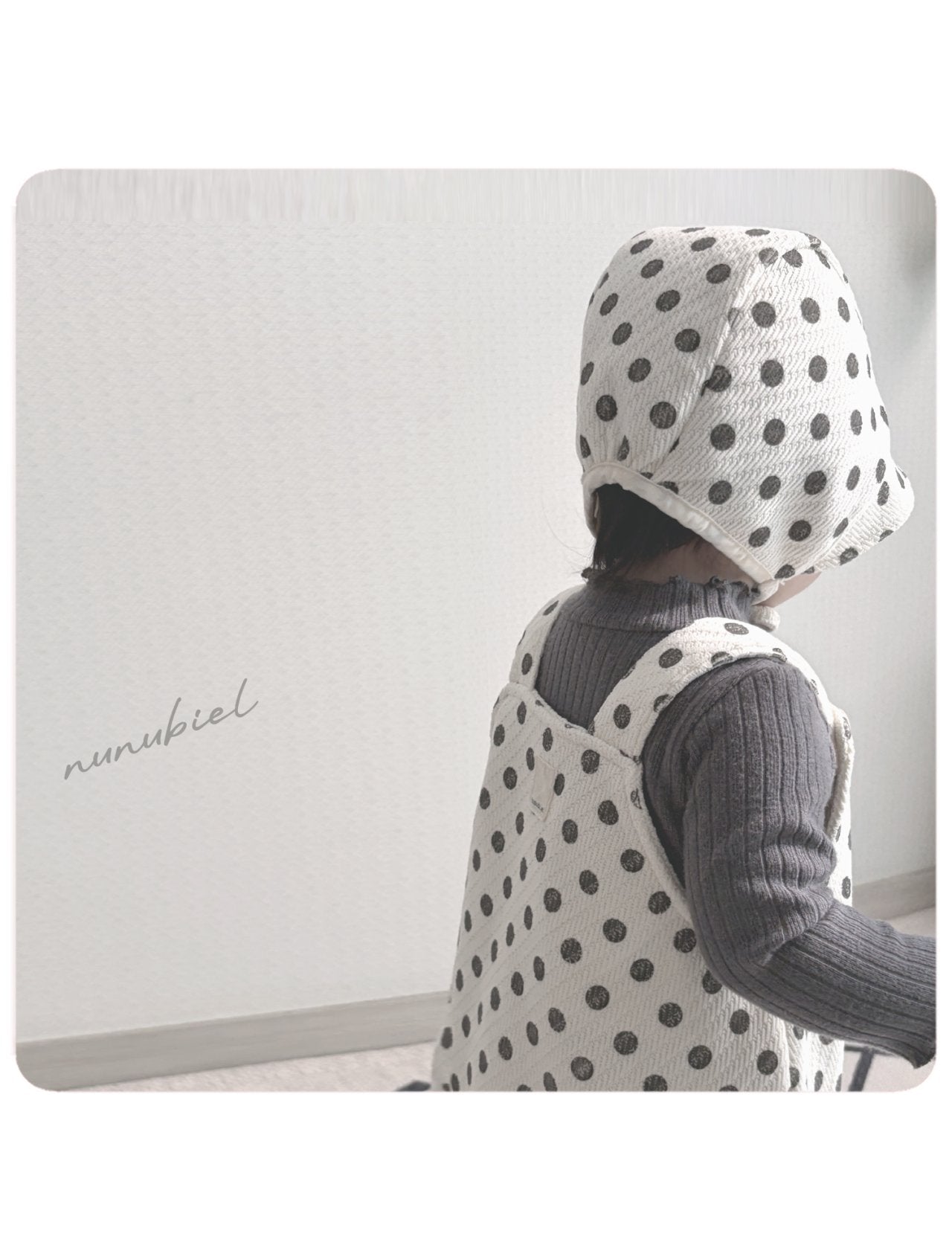 ［nunubiel］Dot rompers & bonnet