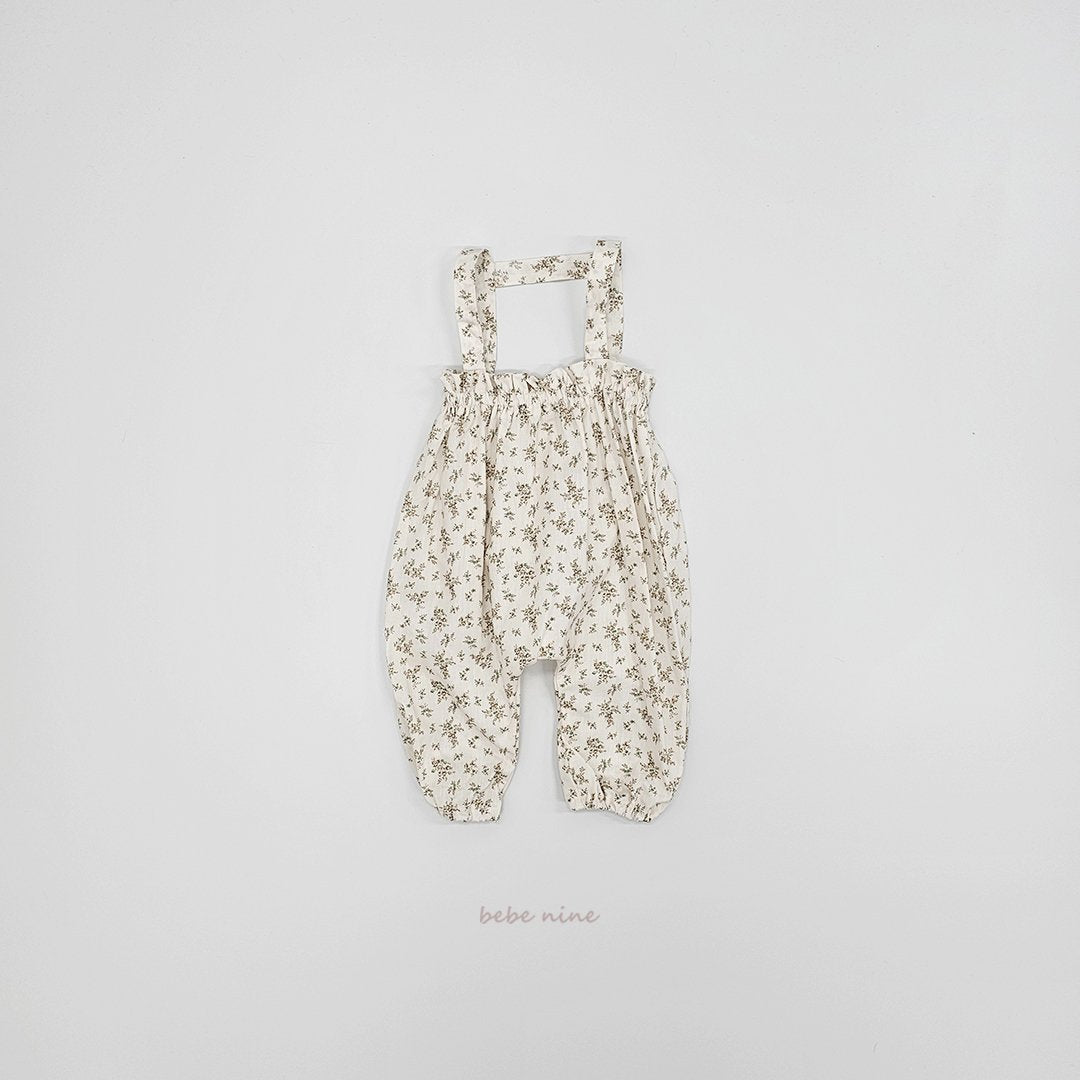 ［bebenine］Flower Overall Pants