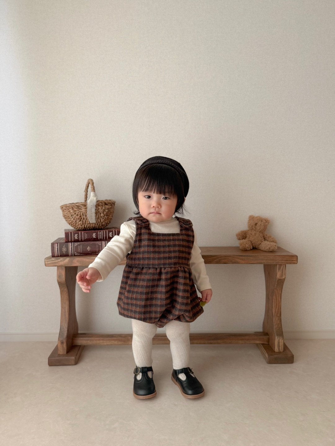 ［mimi market］Olly suspender rompers