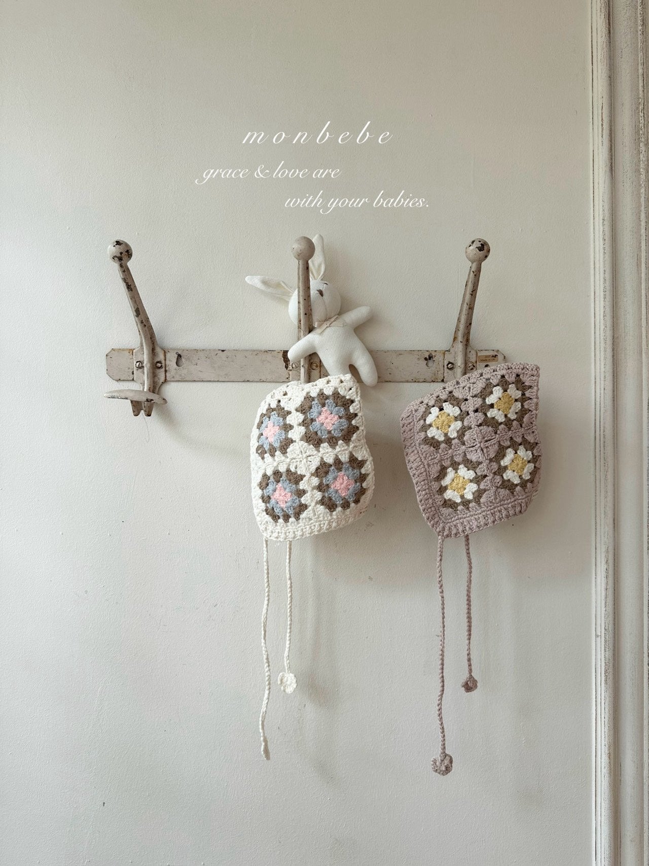 ［monbebe］Multi handmade knit bonnet