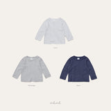 ［MELMEL］Flower ribbed longsleeve tee