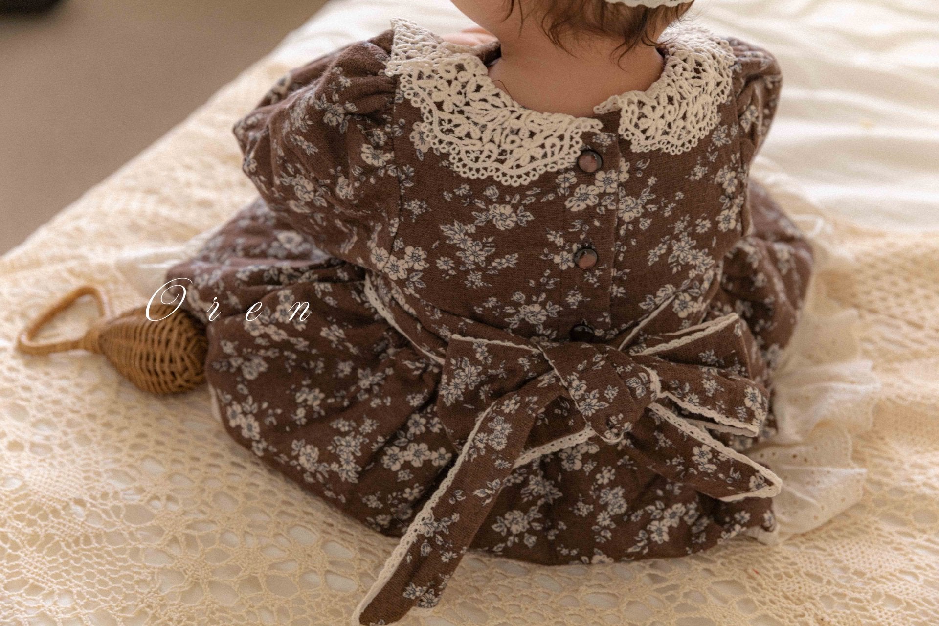 ［OREN］Selena flower padding suit