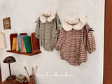 ［valubebe］Frill check collar rompers (baby)