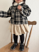 ［mimi market］Check fur coat