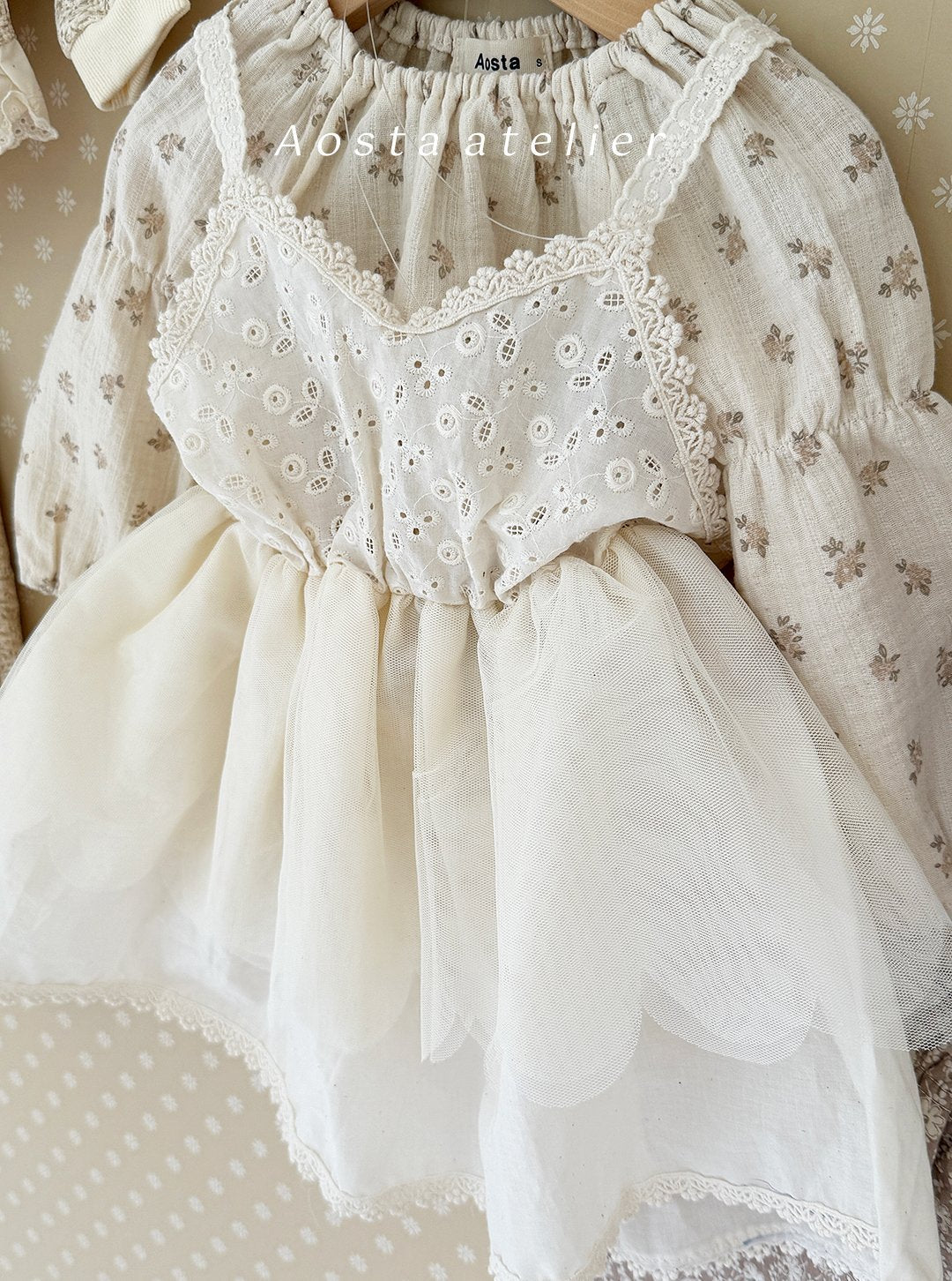 ［Aosta］Lace tulip one-piece