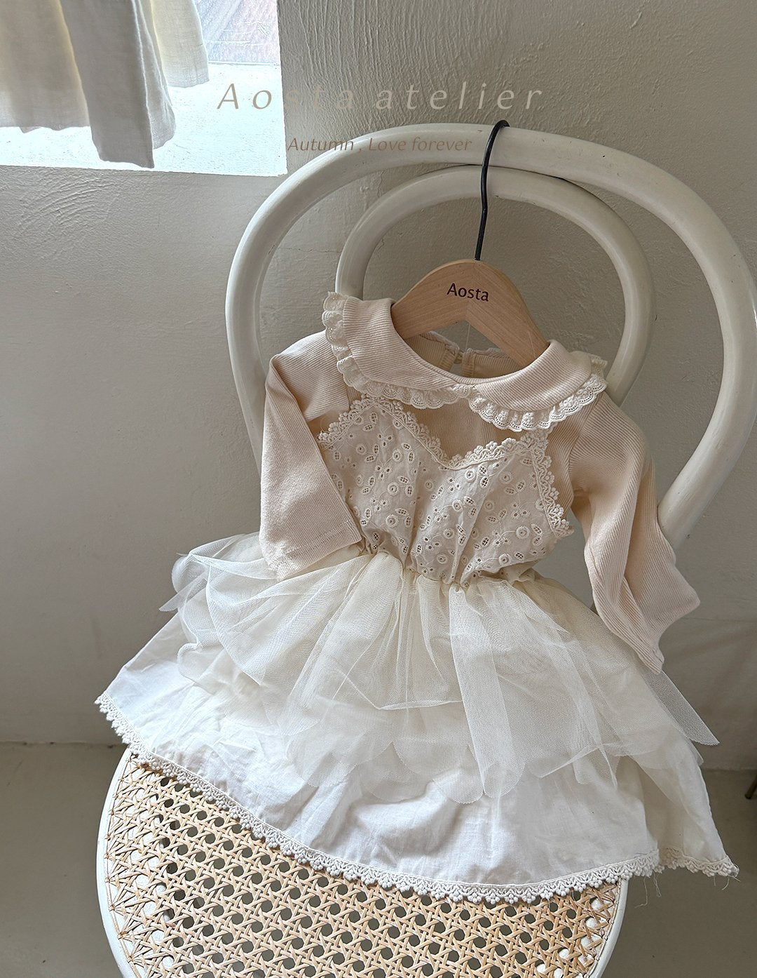 ［Aosta］Lace tulip one-piece