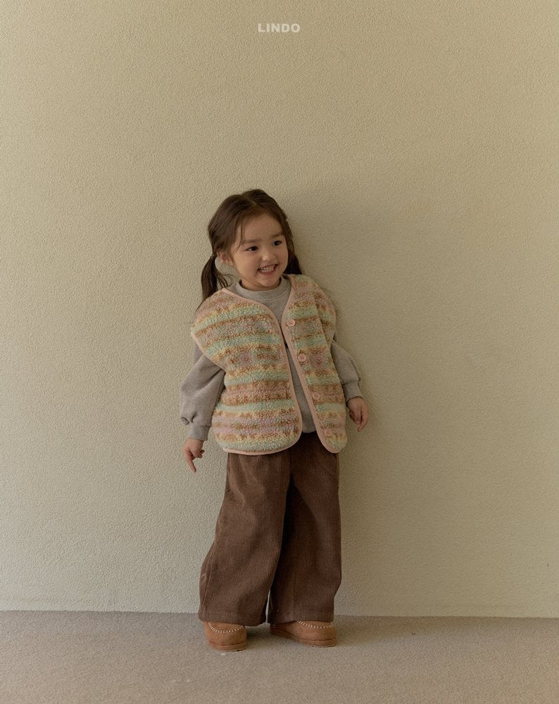 ［LINDO］Woody boa vest