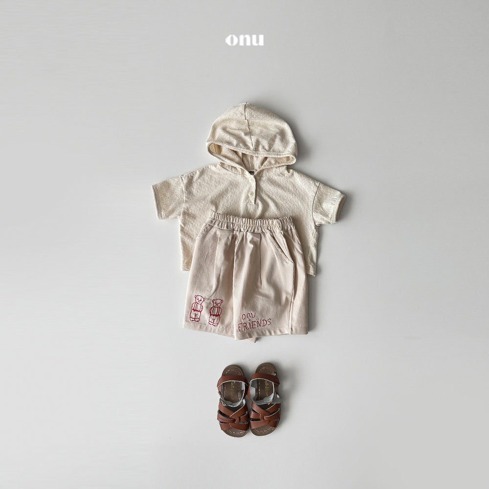 ［onu］Friends embroidery pants