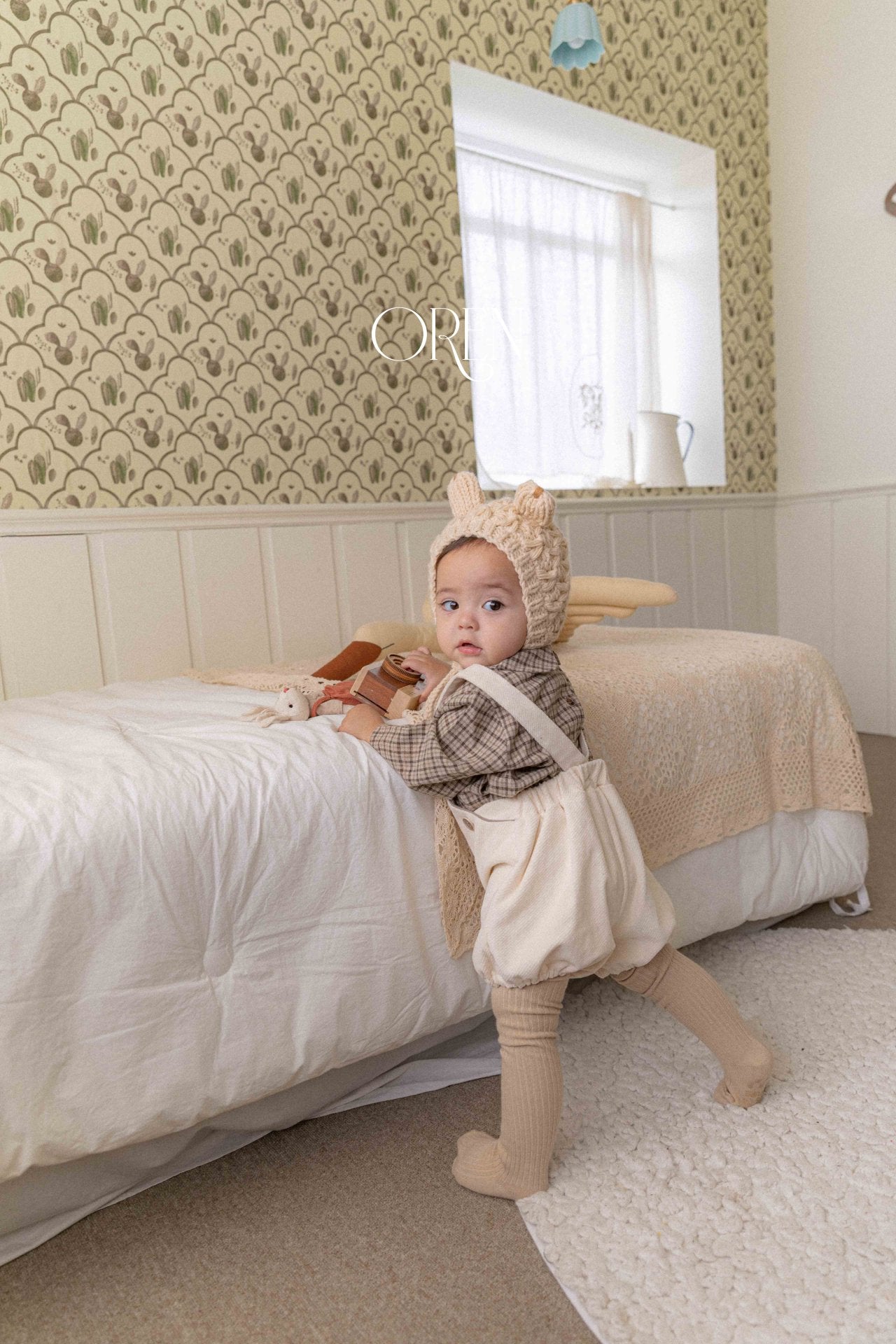 ［OREN］Noellin warm suspender pants