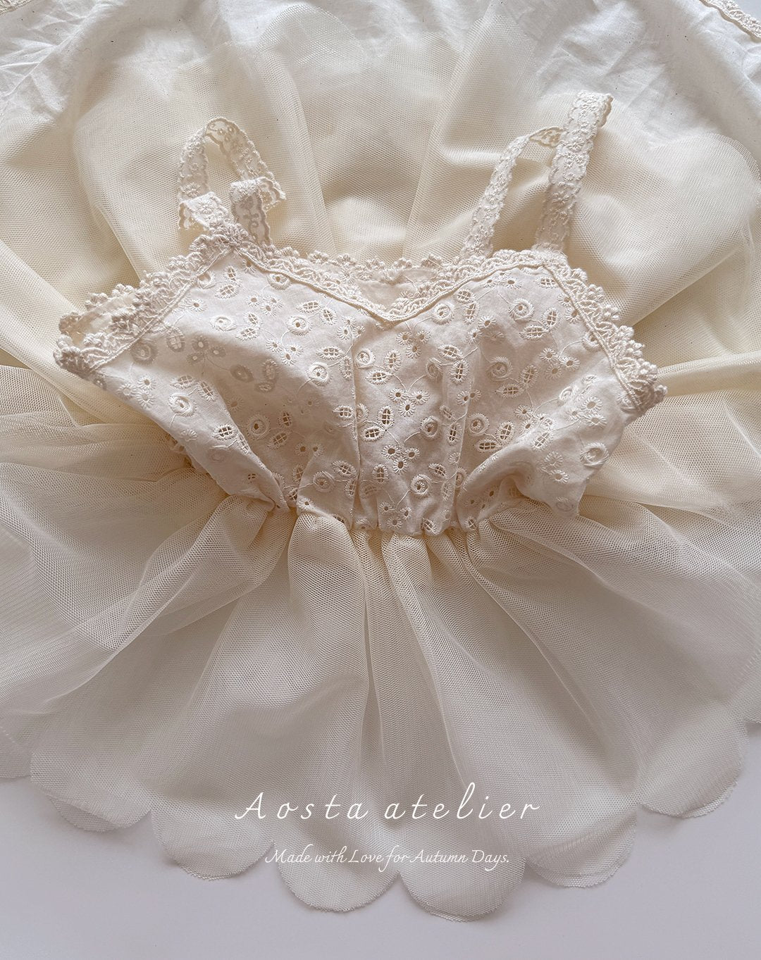 ［Aosta］Lace tulip one-piece