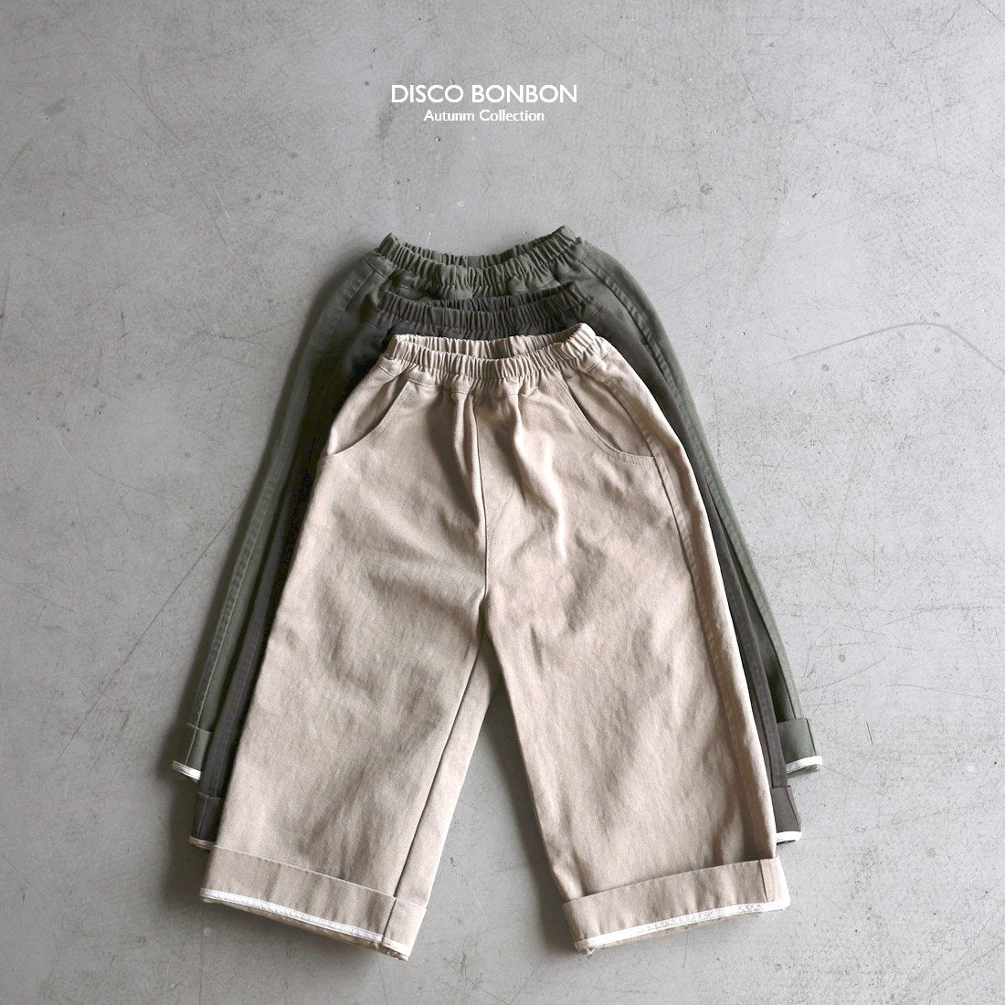 ［DISCO BONBON］Roll cotton pants