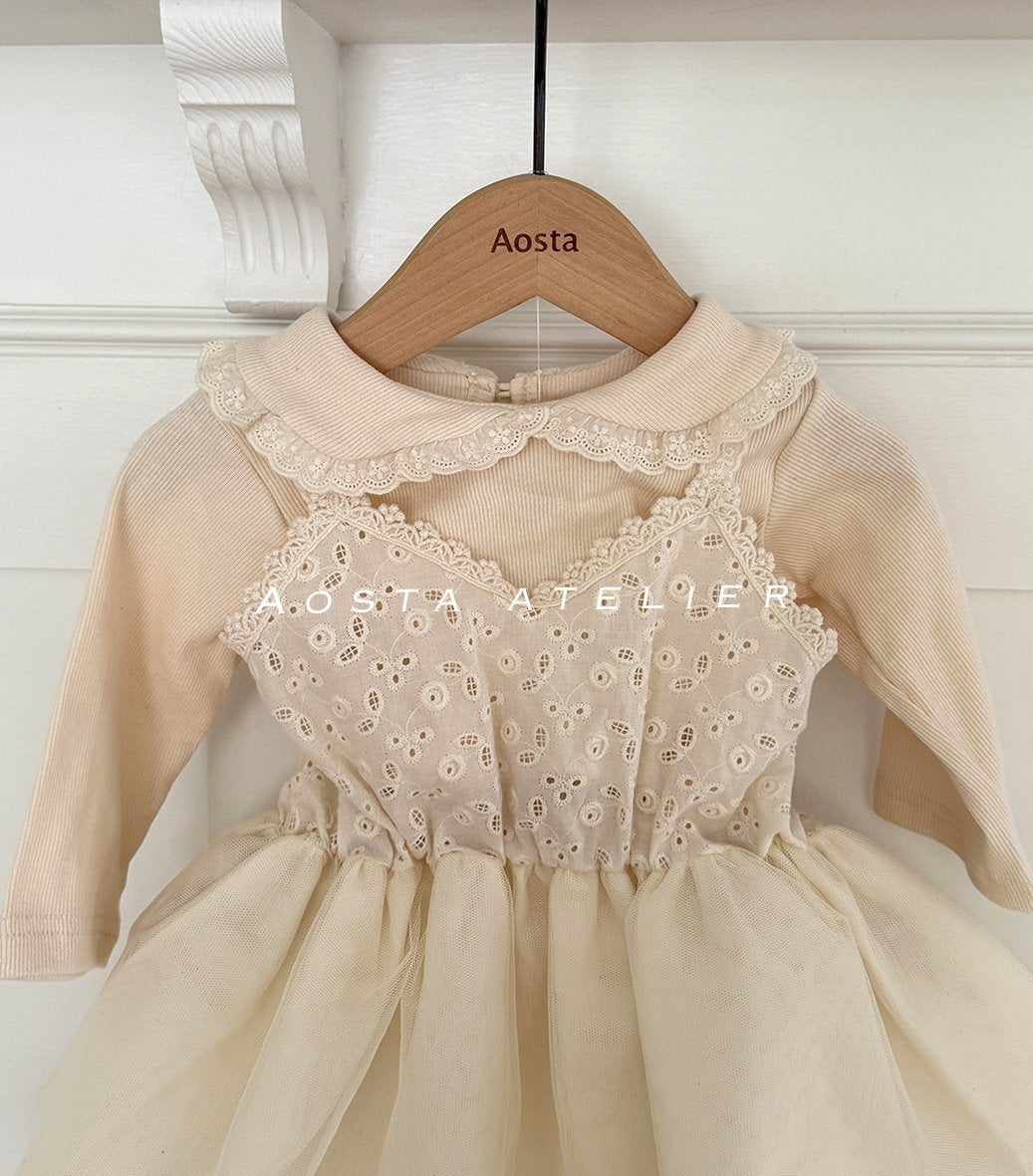 ［Aosta］Lace tulip one-piece