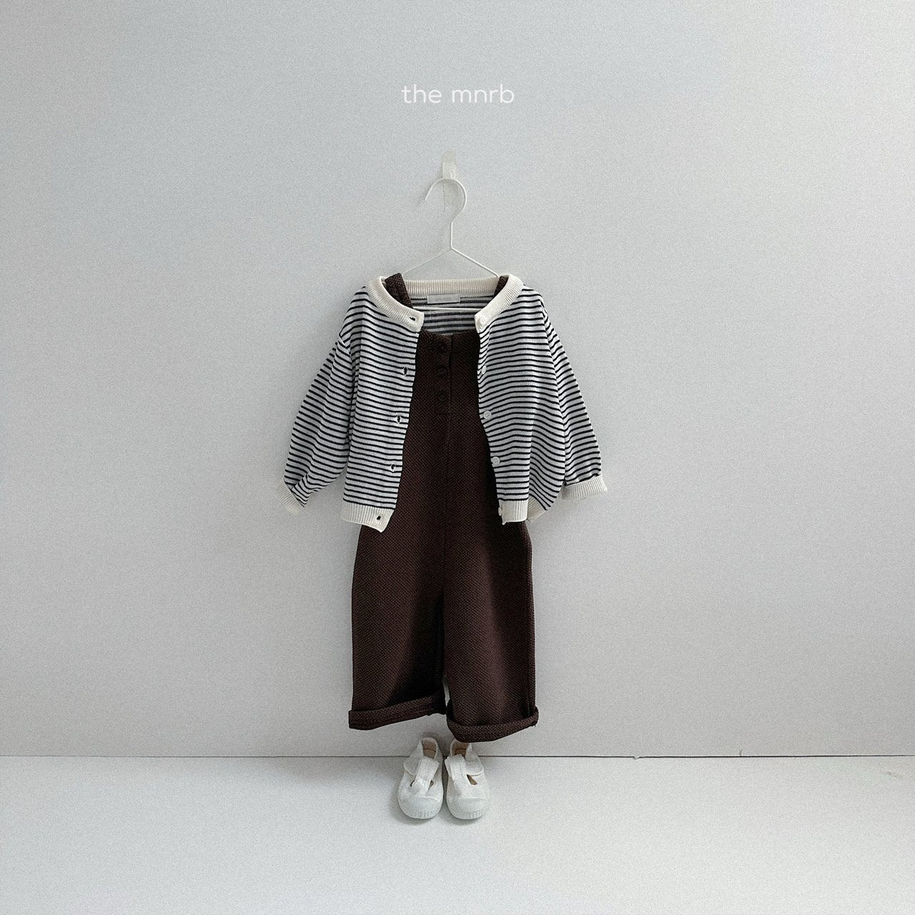 [minirobe] Curly suspenders jumpsuit