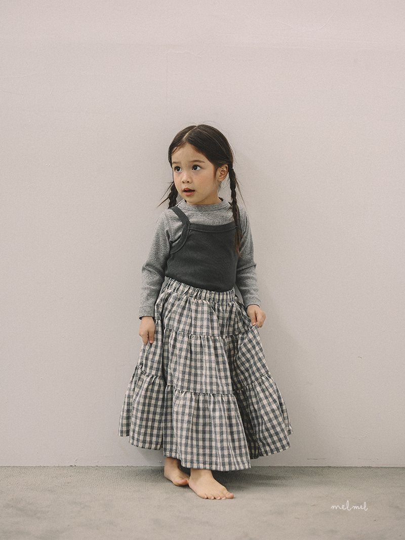 ［MELMEL］Tiered long skirt