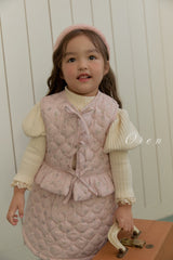 ［OREN］ Rose rib puff tops